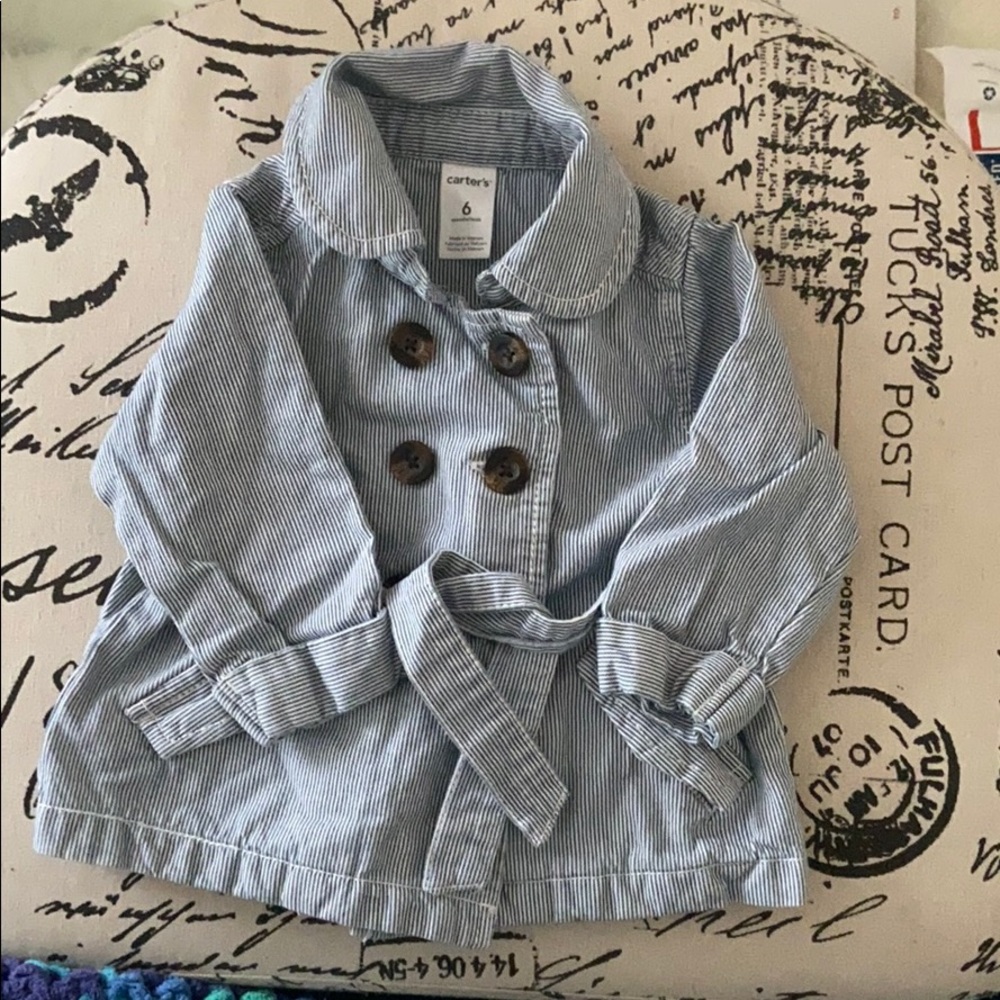 Carter’s Striped Pea coat Denim Jacket